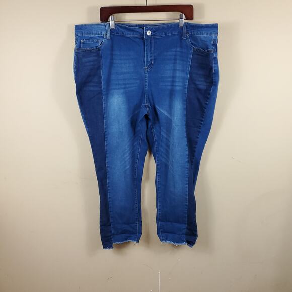 True Craft Mixed Wash Straight Leg Jeans Size 24 - Picture 1 of 11